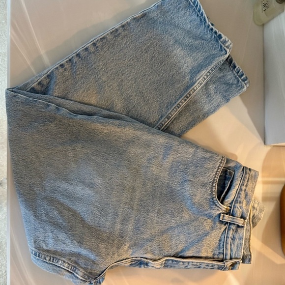 Lands End vintage high waisted white washed  Blue Denim Jeans US 12 Petite - Picture 7 of 11